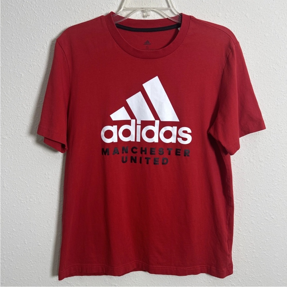 Adidas Manchester United Soccer Futbol Red T-Shirt Short Sleeves Men’s Small